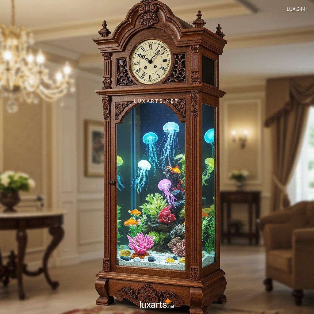 LUX.2441	Aquarium Grandfather Clock: A Unique Fusion of Elegance and Marine Beauty aquarium grandfather clock 1