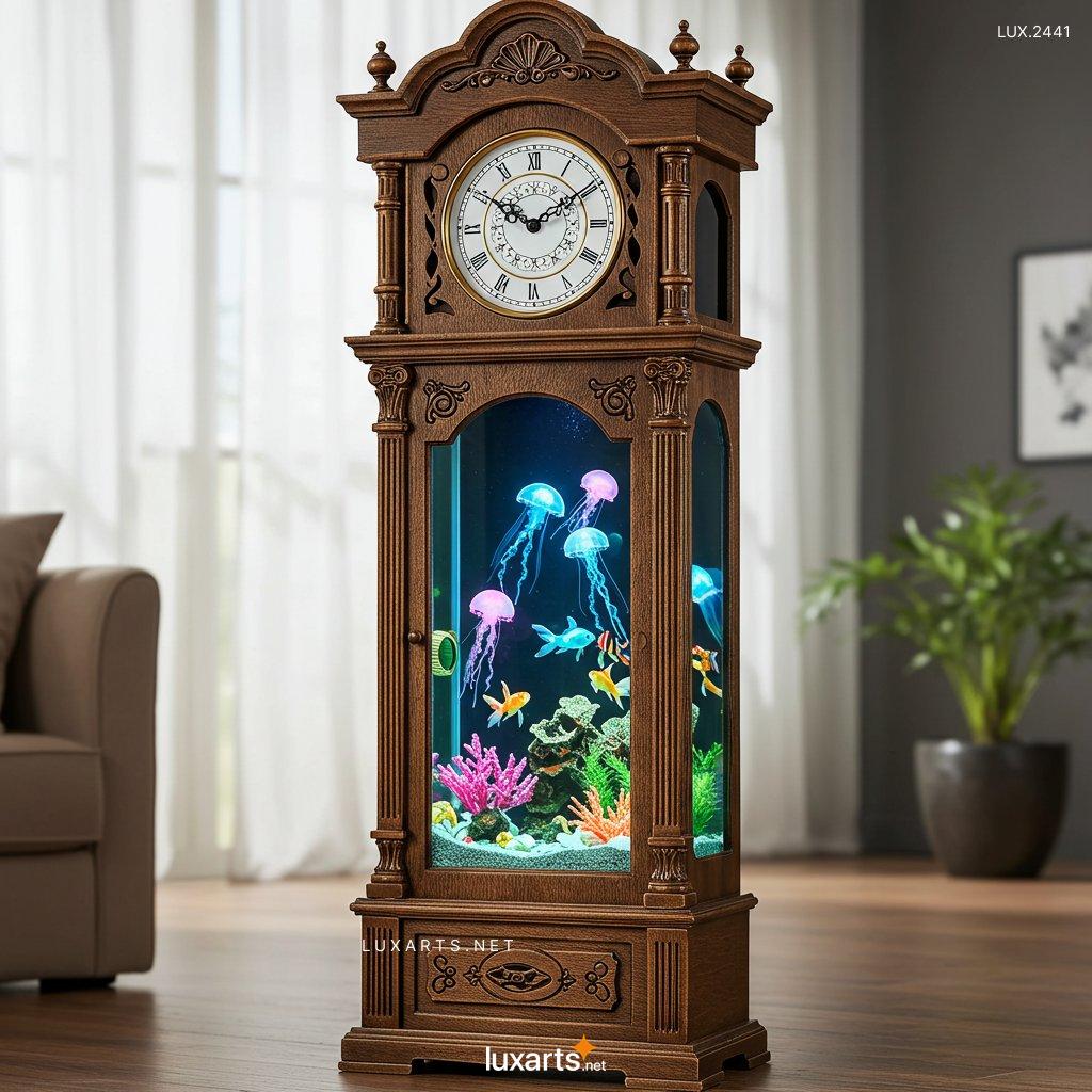 LUX.2441	Aquarium Grandfather Clock: A Unique Fusion of Elegance and Marine Beauty aquarium grandfather clock 3