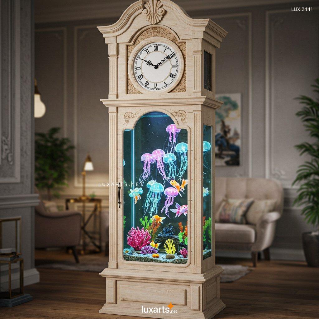 LUX.2441	Aquarium Grandfather Clock: A Unique Fusion of Elegance and Marine Beauty aquarium grandfather clock 4