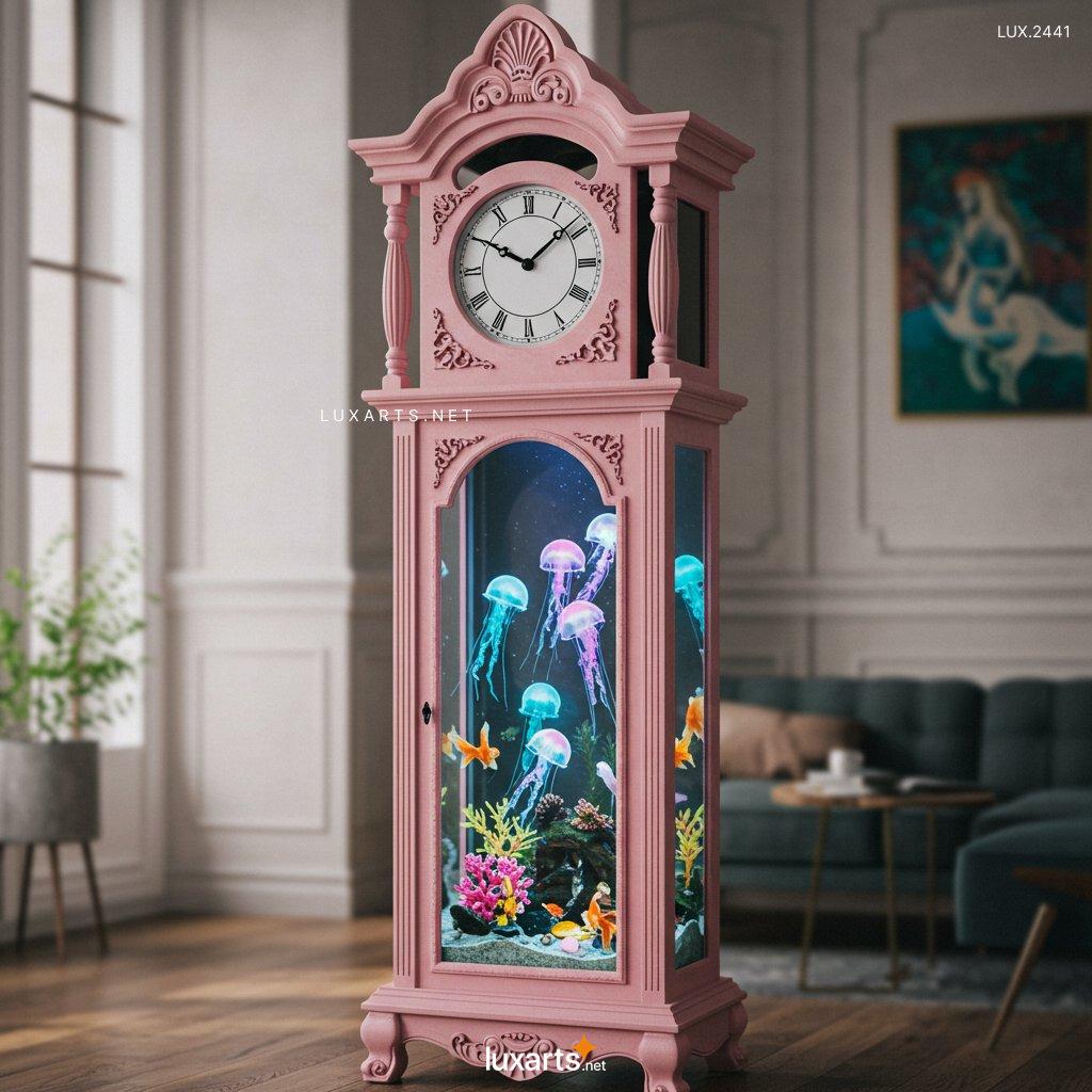 LUX.2441	Aquarium Grandfather Clock: A Unique Fusion of Elegance and Marine Beauty aquarium grandfather clock 5