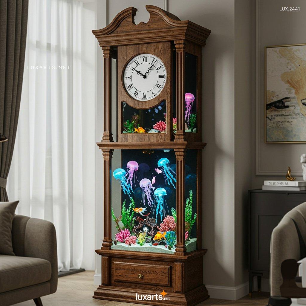 LUX.2441	Aquarium Grandfather Clock: A Unique Fusion of Elegance and Marine Beauty aquarium grandfather clock 8