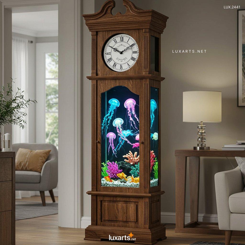 LUX.2441	Aquarium Grandfather Clock: A Unique Fusion of Elegance and Marine Beauty aquarium grandfather clock 9