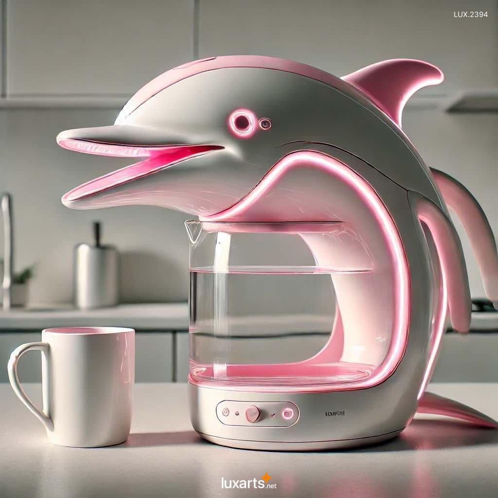 LUX.2394	Dolphin Inspired Electric Kettle: Stylish and Functional Kitchen Appliance dolphin inspired electric kettle 2