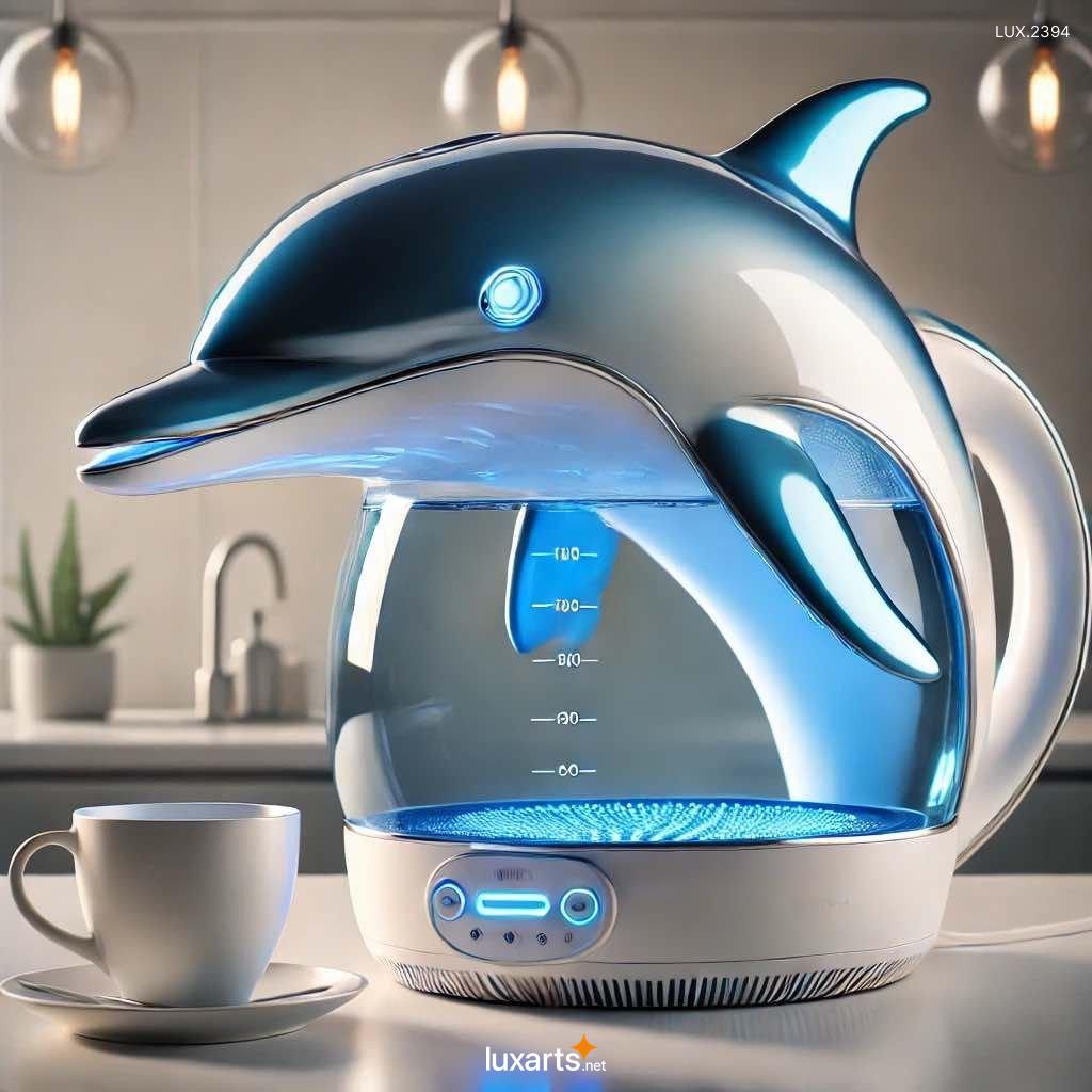 LUX.2394	Dolphin Inspired Electric Kettle: Stylish and Functional Kitchen Appliance dolphin inspired electric kettle 3