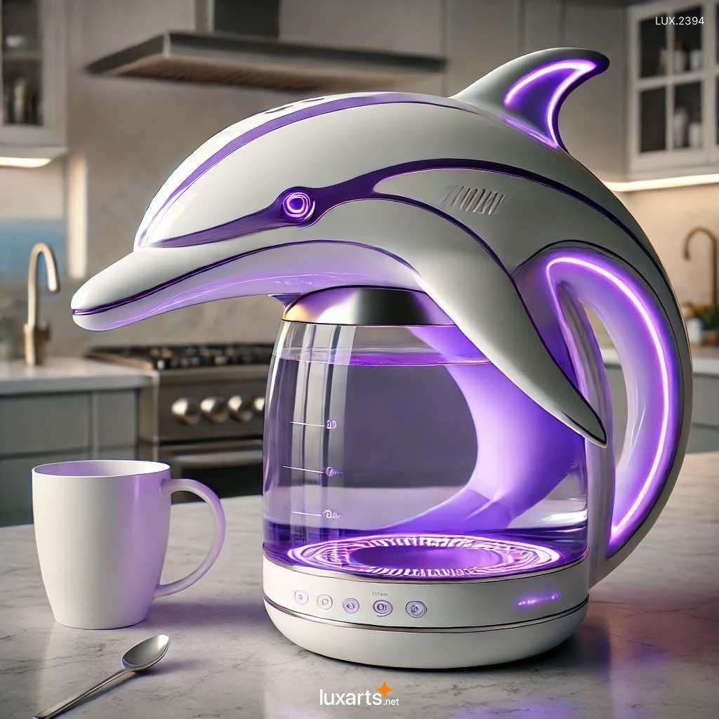 LUX.2394	Dolphin Inspired Electric Kettle: Stylish and Functional Kitchen Appliance dolphin inspired electric kettle 4