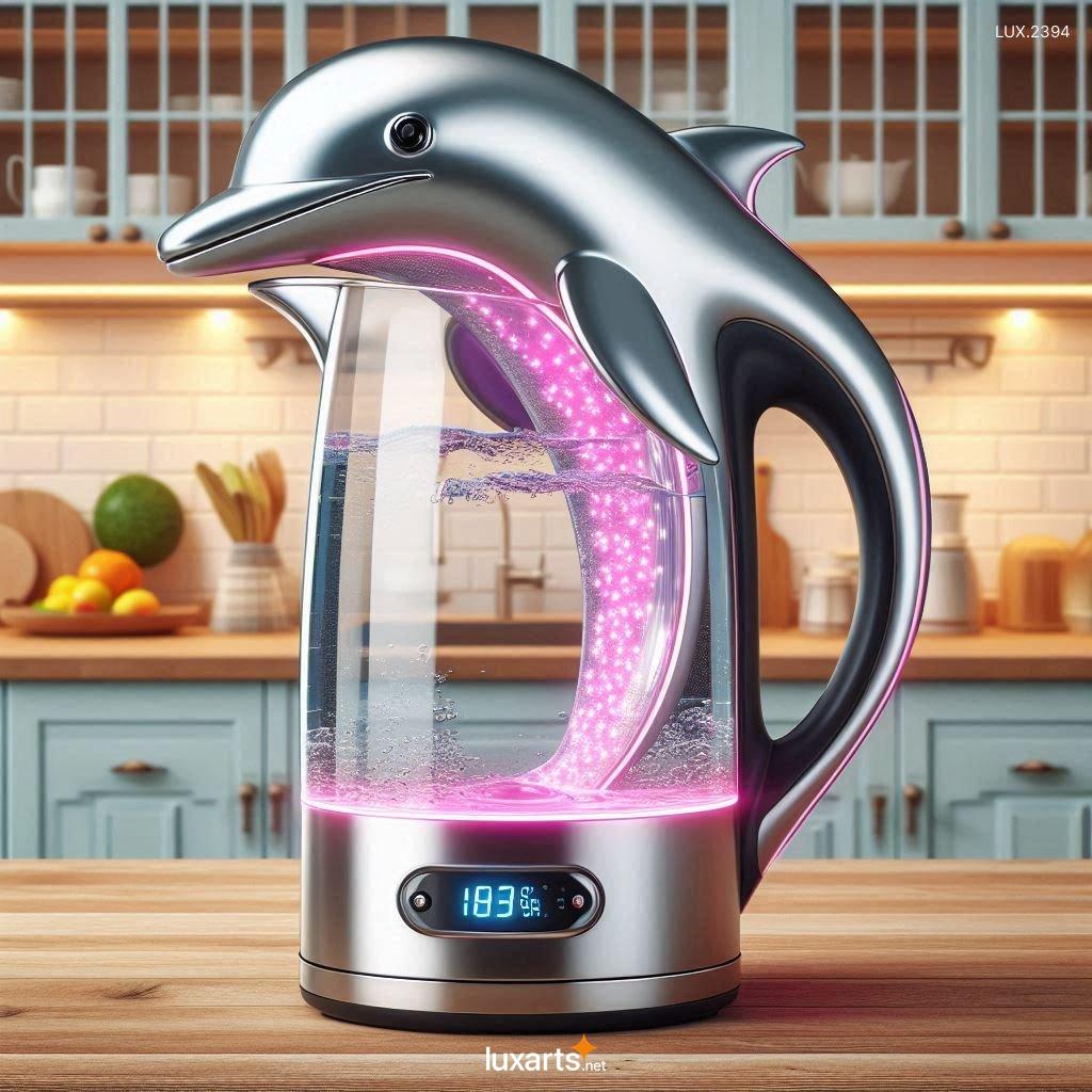 LUX.2394	Dolphin Inspired Electric Kettle: Stylish and Functional Kitchen Appliance dolphin inspired electric kettle 6