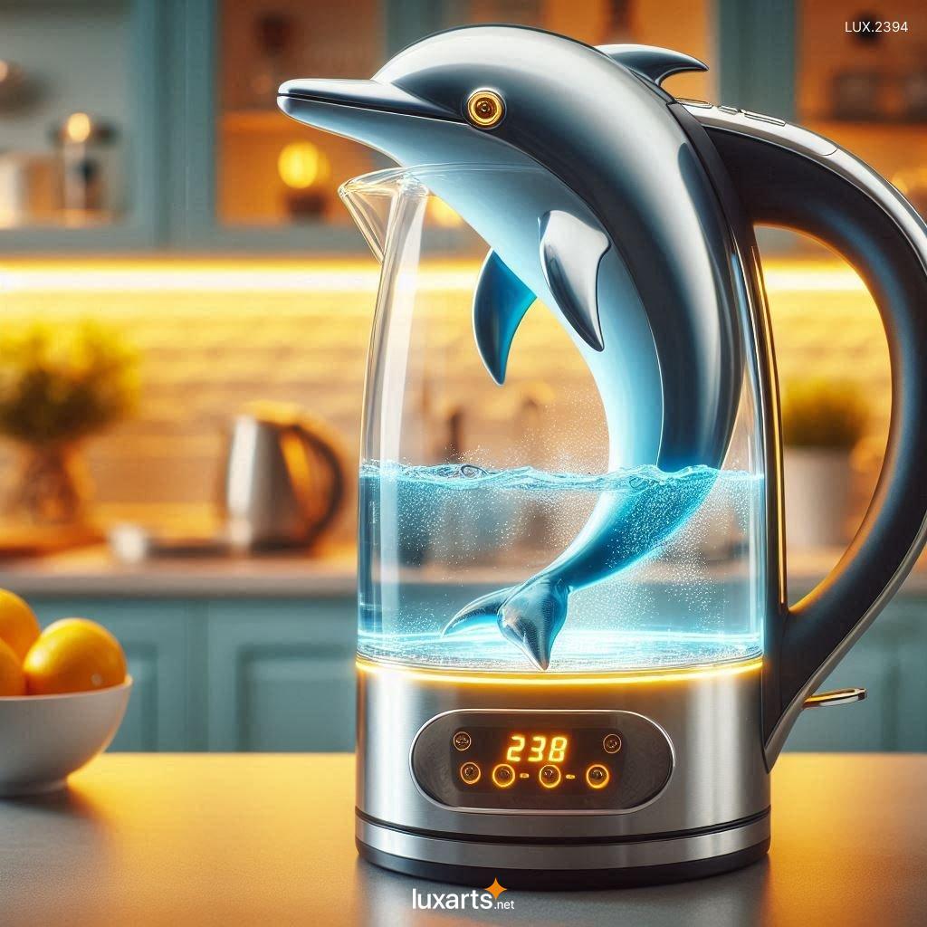 LUX.2394	Dolphin Inspired Electric Kettle: Stylish and Functional Kitchen Appliance dolphin inspired electric kettle 8