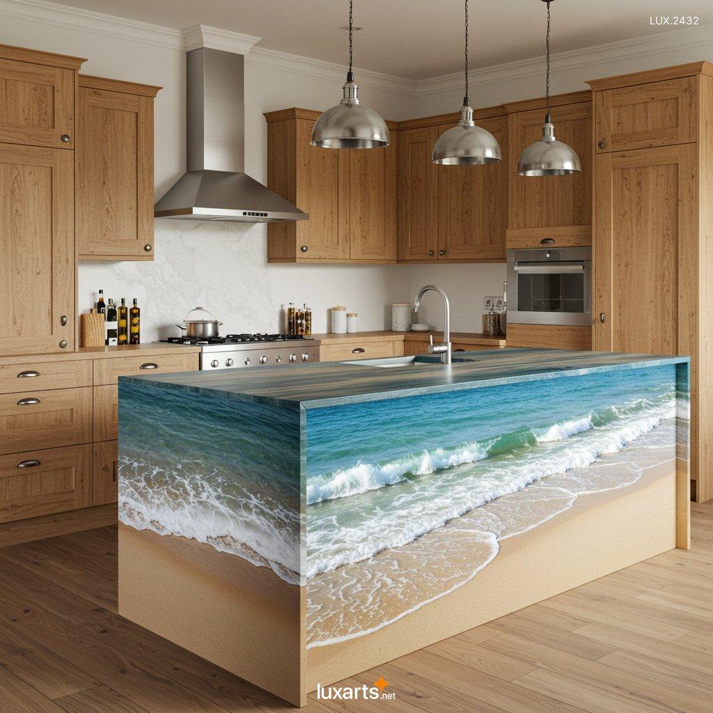 LUX.2432	Epoxy Beach Countertop: Stunning Coastal Design for Your Kitchen epoxy beach countertop 1