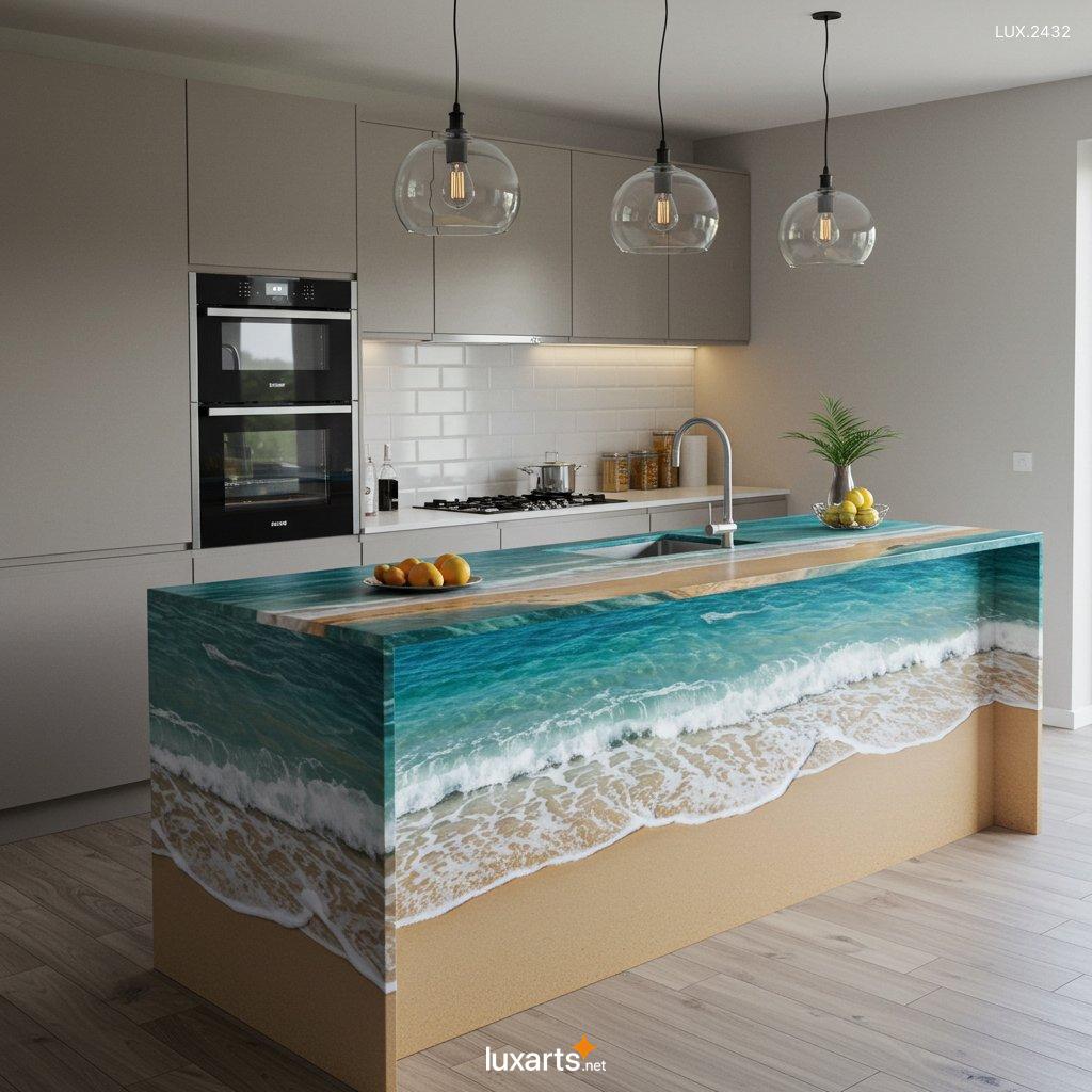 LUX.2432	Epoxy Beach Countertop: Stunning Coastal Design for Your Kitchen epoxy beach countertop 4