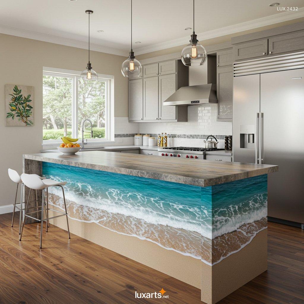 LUX.2432	Epoxy Beach Countertop: Stunning Coastal Design for Your Kitchen epoxy beach countertop 5