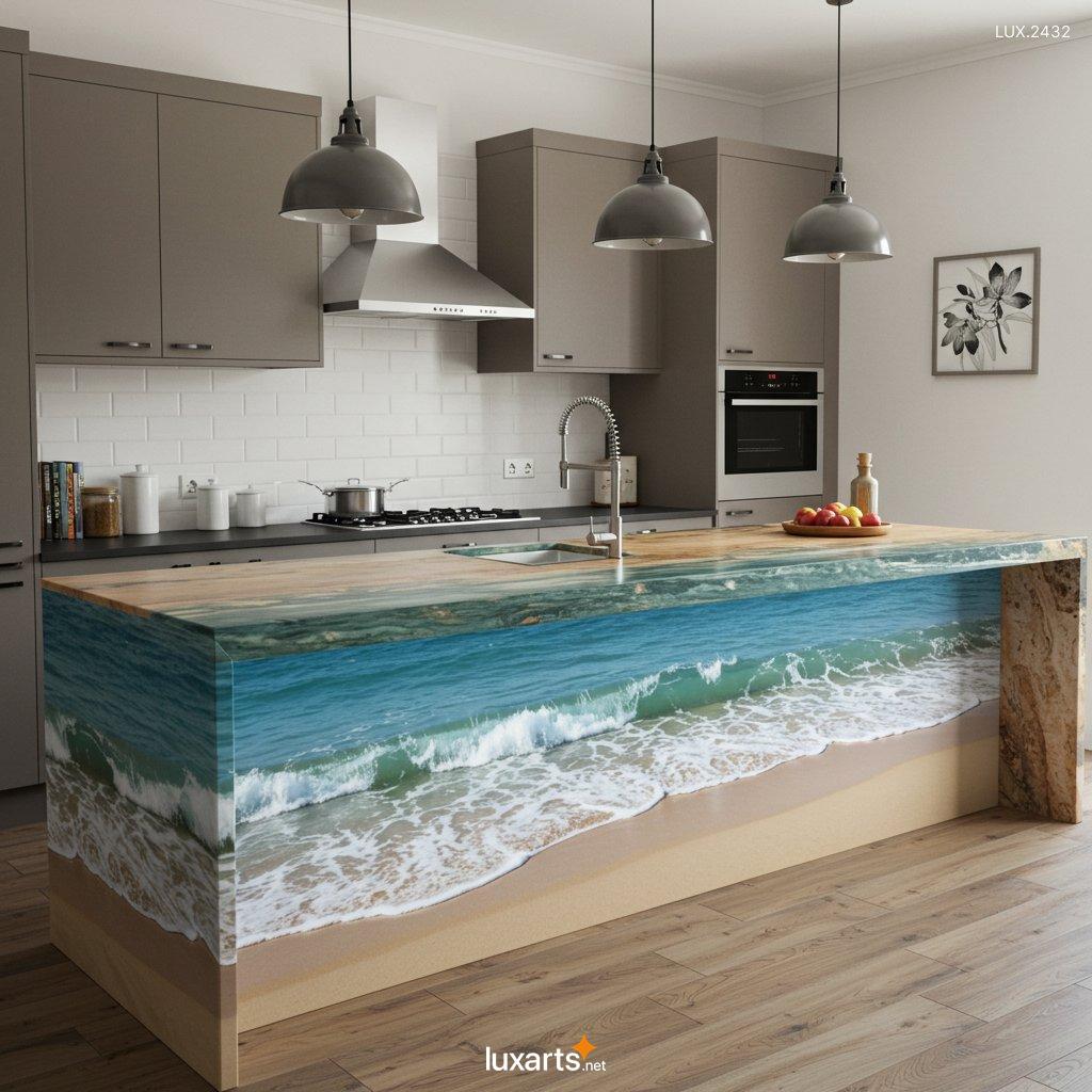 LUX.2432	Epoxy Beach Countertop: Stunning Coastal Design for Your Kitchen epoxy beach countertop 6