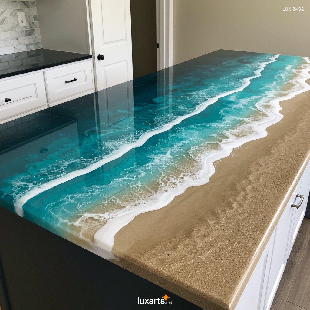 LUX.2432	Epoxy Beach Countertop: Stunning Coastal Design for Your Kitchen epoxy beach countertop 7