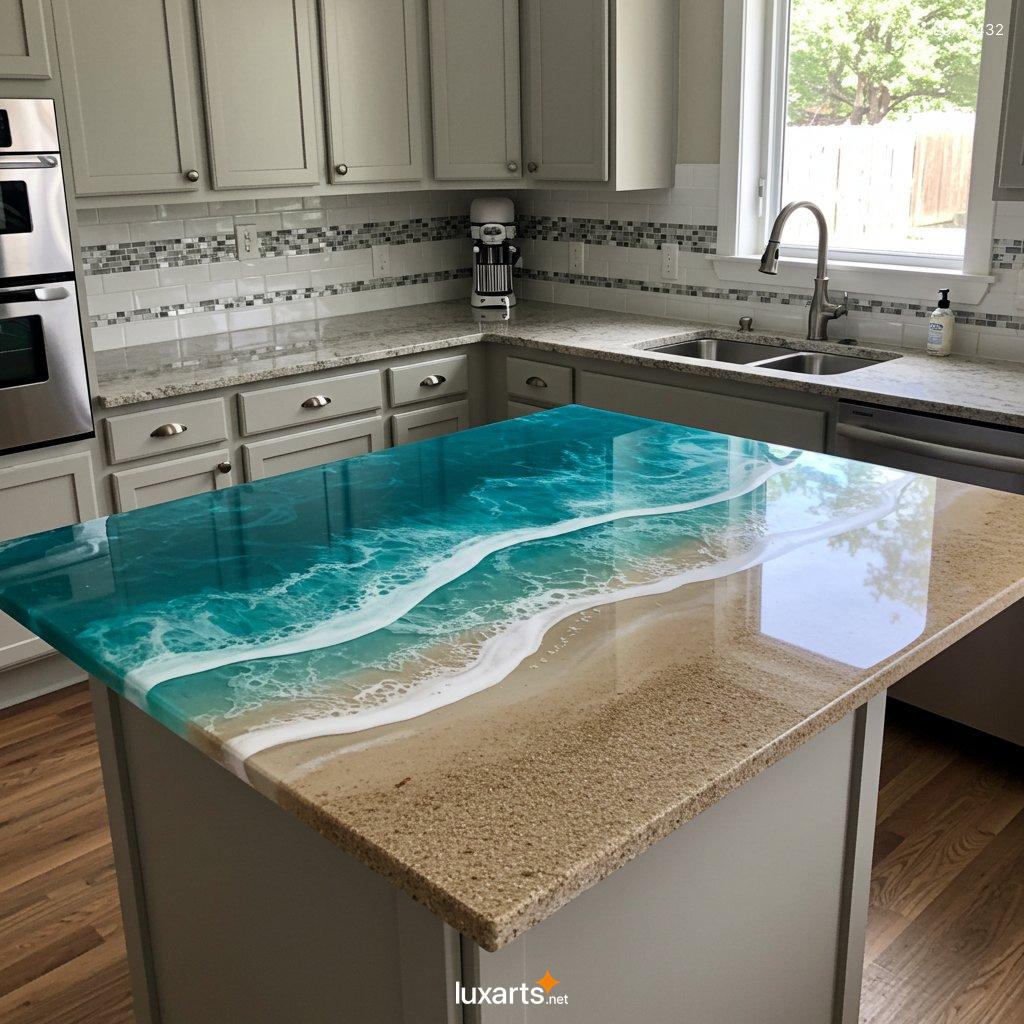 LUX.2432	Epoxy Beach Countertop: Stunning Coastal Design for Your Kitchen epoxy beach countertop 8