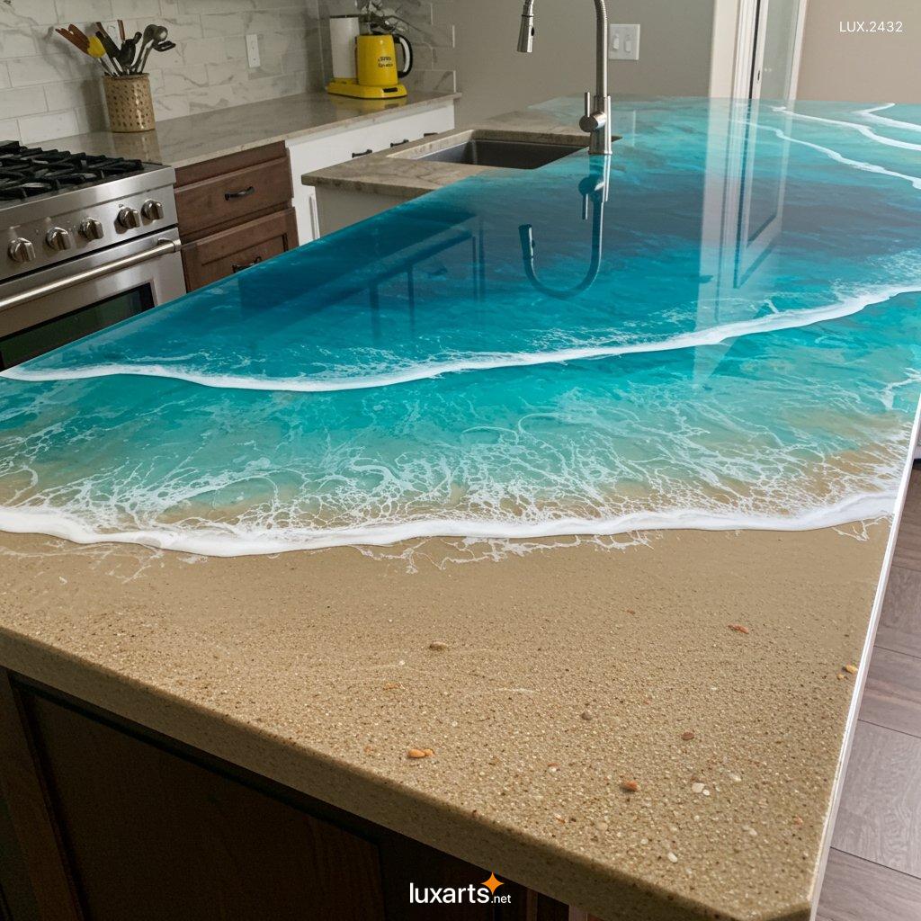 LUX.2432	Epoxy Beach Countertop: Stunning Coastal Design for Your Kitchen epoxy beach countertop 9