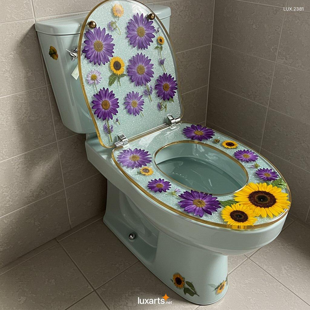 LUX.2381	Epoxy Flower Toilets: Transform Your Bathroom with Stunning Floral Art epoxy flower toilets 3