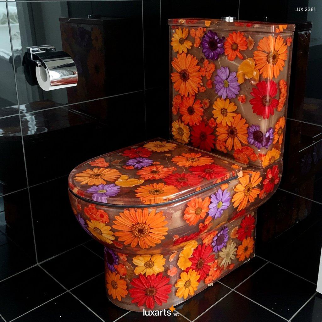 LUX.2381	Epoxy Flower Toilets: Transform Your Bathroom with Stunning Floral Art epoxy flower toilets 4