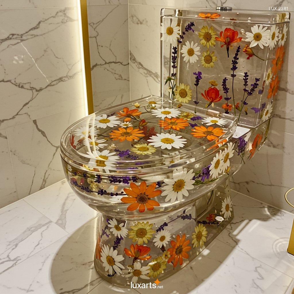 LUX.2381	Epoxy Flower Toilets: Transform Your Bathroom with Stunning Floral Art epoxy flower toilets 5