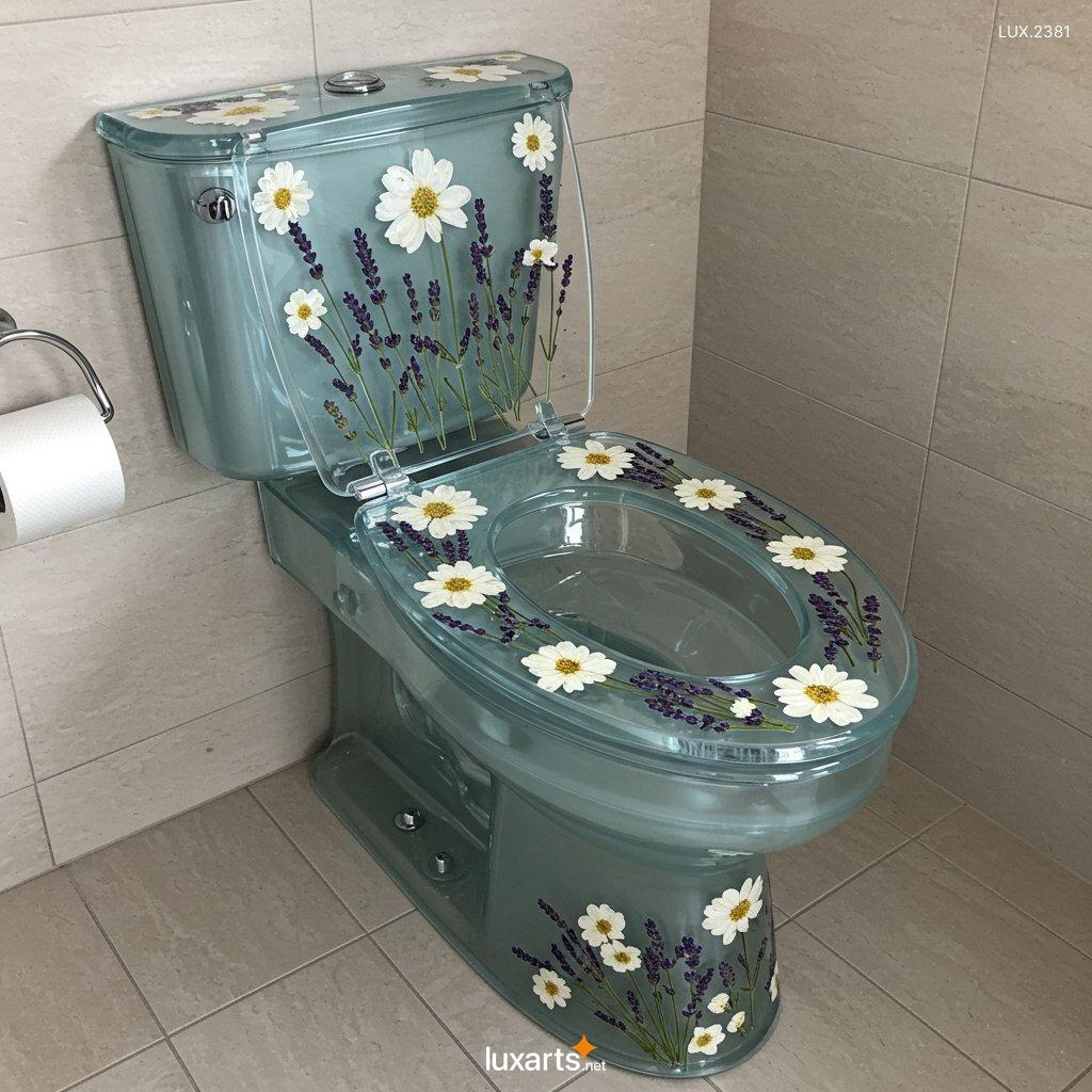 LUX.2381	Epoxy Flower Toilets: Transform Your Bathroom with Stunning Floral Art epoxy flower toilets 6