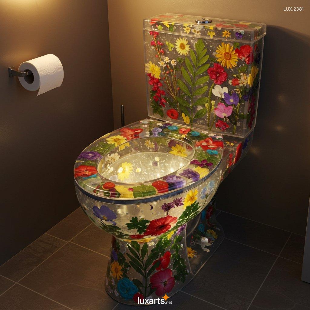 LUX.2381	Epoxy Flower Toilets: Transform Your Bathroom with Stunning Floral Art epoxy flower toilets 7