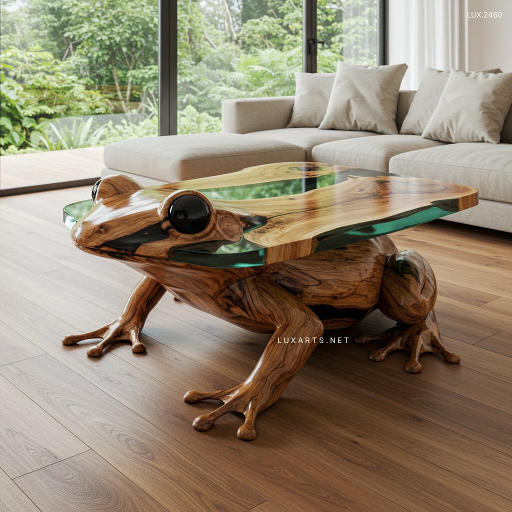 LUX.2460	Frog Shaped Coffee Table: Unique and Quirky Addition to Your Living Room frog shaped coffee table 1