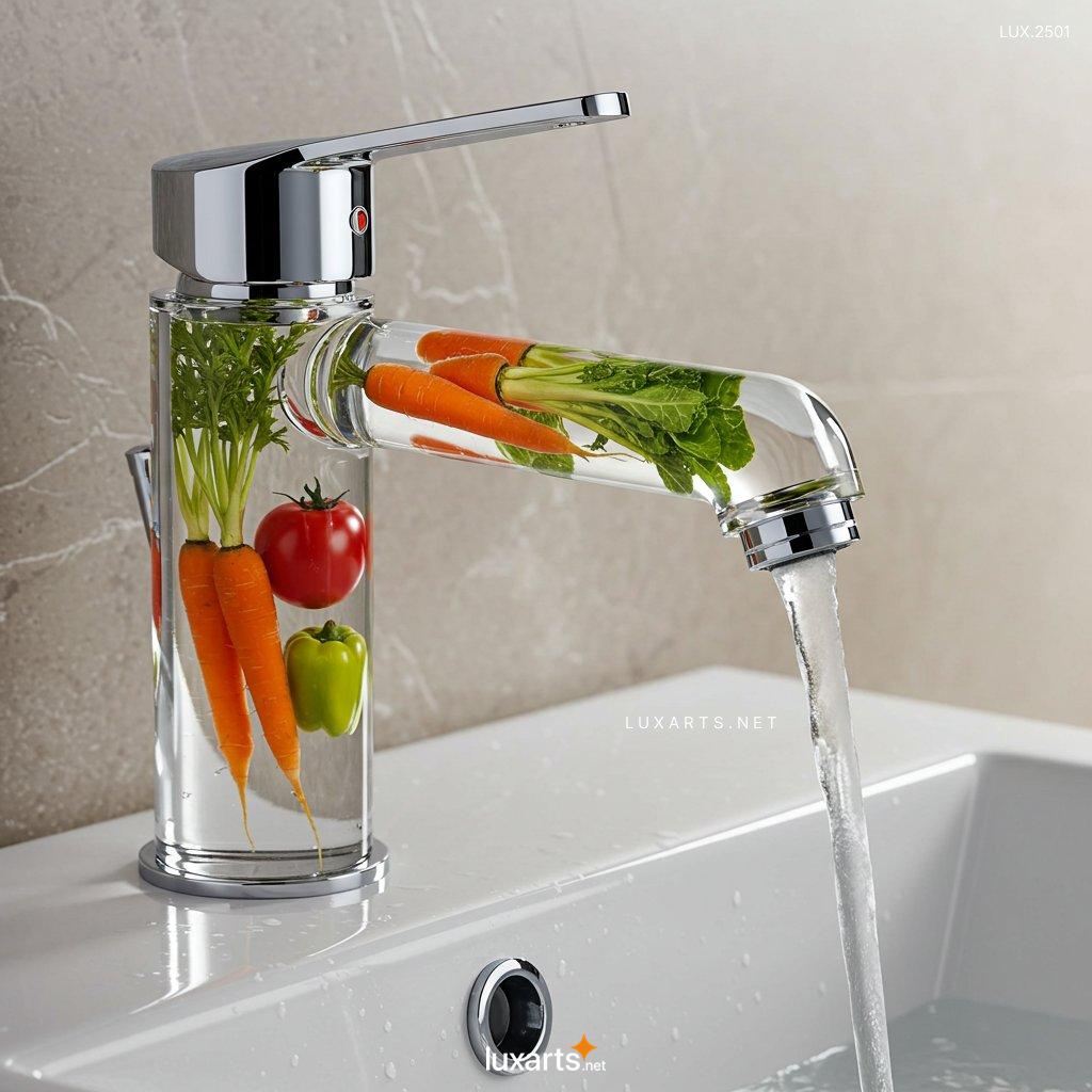 LUX.2501	Faucet With Vegetables Inside: Modern Design Inspired by Nature glass faucet with vegetables inside 3