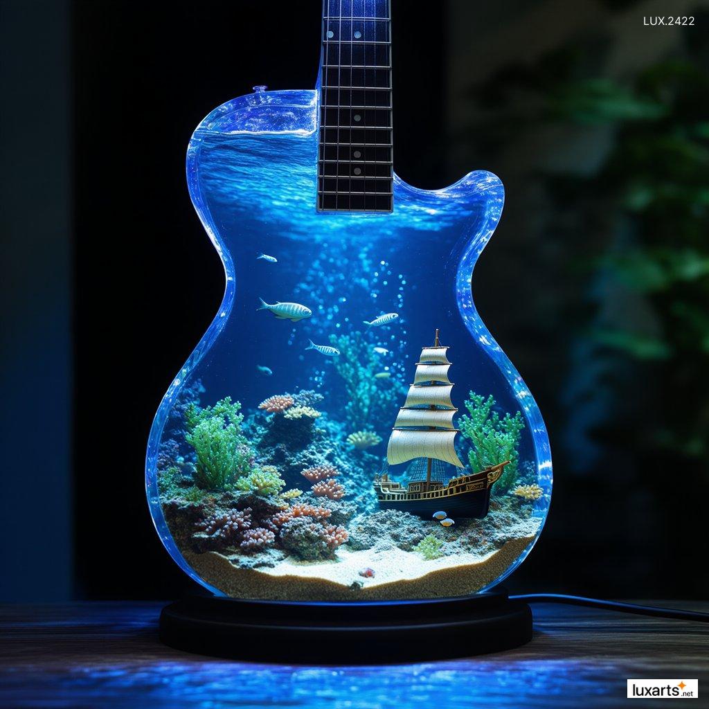 LUX.2422	Guitar Shaped Aquarium: Unique and Stylish Addition to Your Home Decor guitar aquarium 5