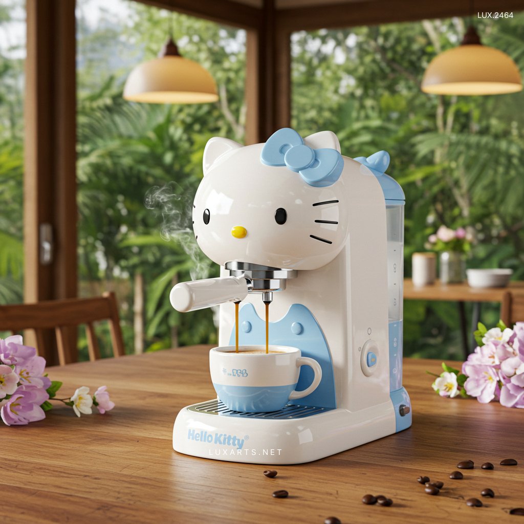 LUX.2464	Hello Kitty Inspired Coffee Maker: Brew in Style with Your Favorite Character hello kitty inspired coffee maker 2