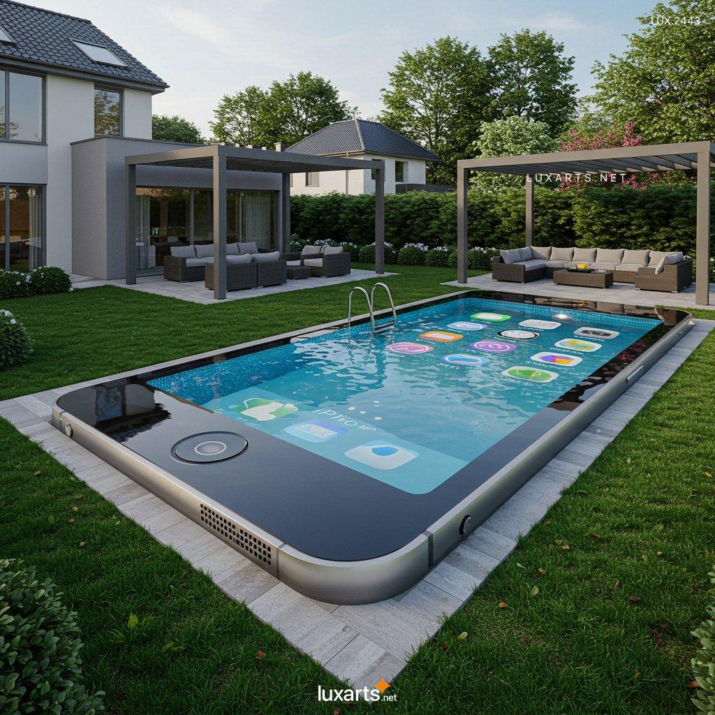 LUX.2443	iPhone Shaped Pool: The Ultimate Luxury Backyard Design Trend iphone shaped pool 2