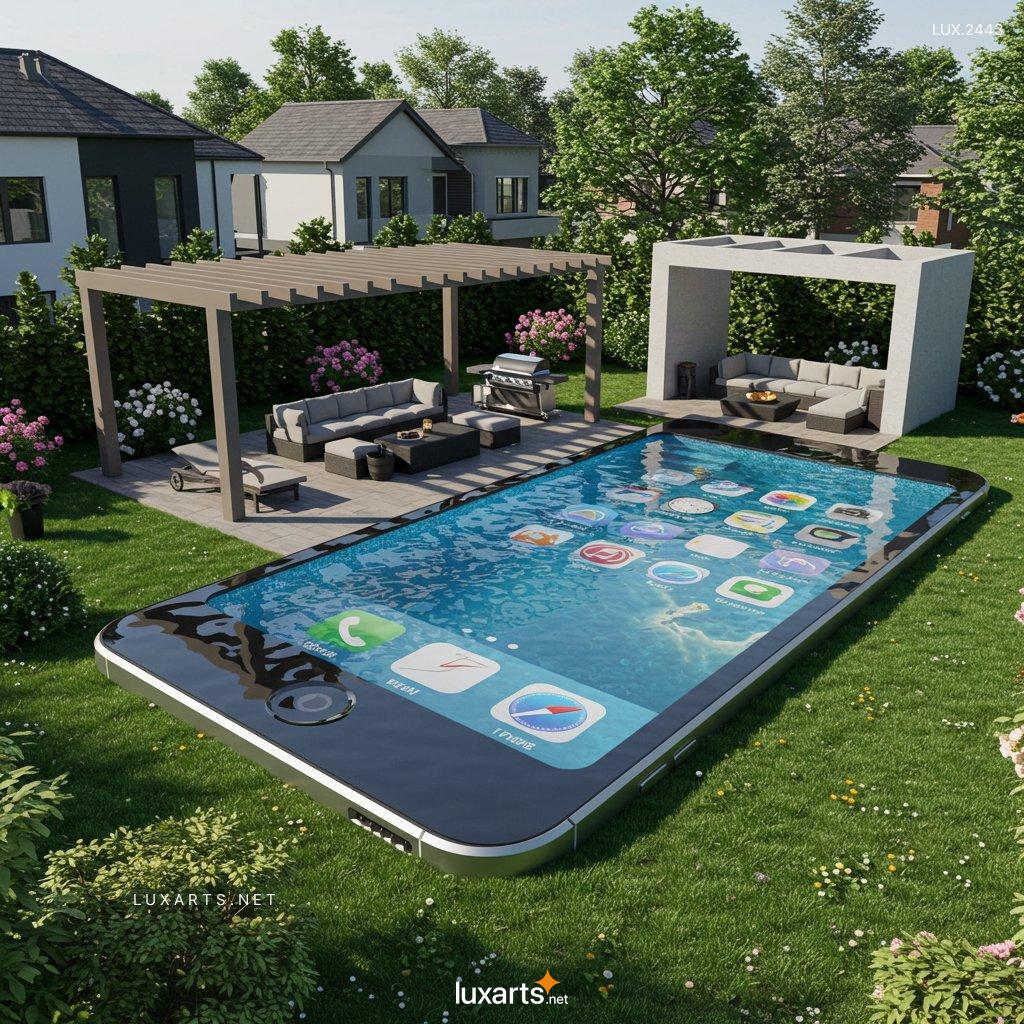 LUX.2443	iPhone Shaped Pool: The Ultimate Luxury Backyard Design Trend iphone shaped pool 3