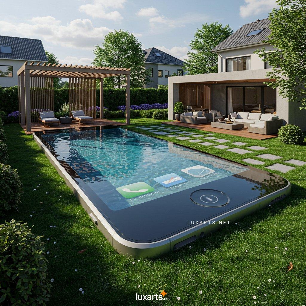 LUX.2443	iPhone Shaped Pool: The Ultimate Luxury Backyard Design Trend iphone shaped pool 4