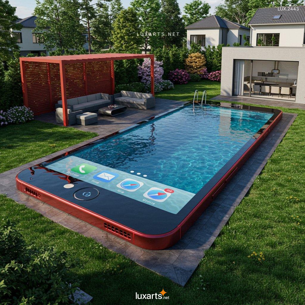 LUX.2443	iPhone Shaped Pool: The Ultimate Luxury Backyard Design Trend