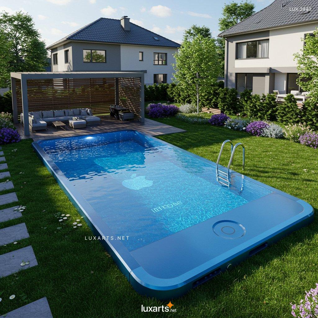 LUX.2443	iPhone Shaped Pool: The Ultimate Luxury Backyard Design Trend iphone shaped pool 7