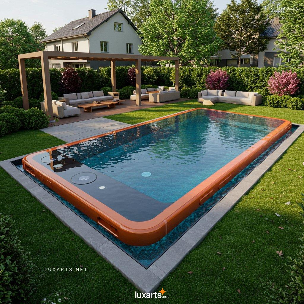 LUX.2443	iPhone Shaped Pool: The Ultimate Luxury Backyard Design Trend iphone shaped pool 9