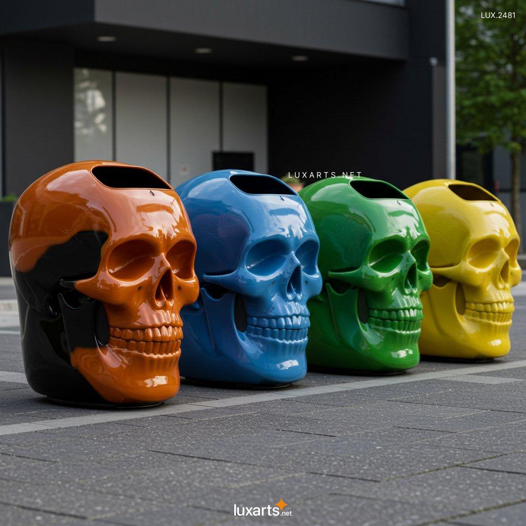 LUX.2481	Skull Shaped Trash Bins: Transform Your Trash Disposal with These Cool Designs skull shaped trash bins 1