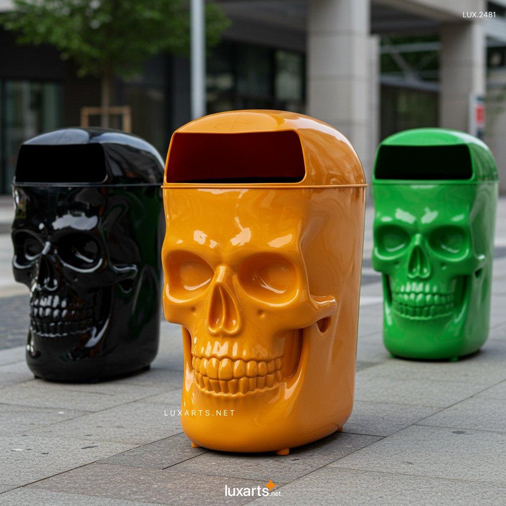 LUX.2481	Skull Shaped Trash Bins: Transform Your Trash Disposal with These Cool Designs skull shaped trash bins 11