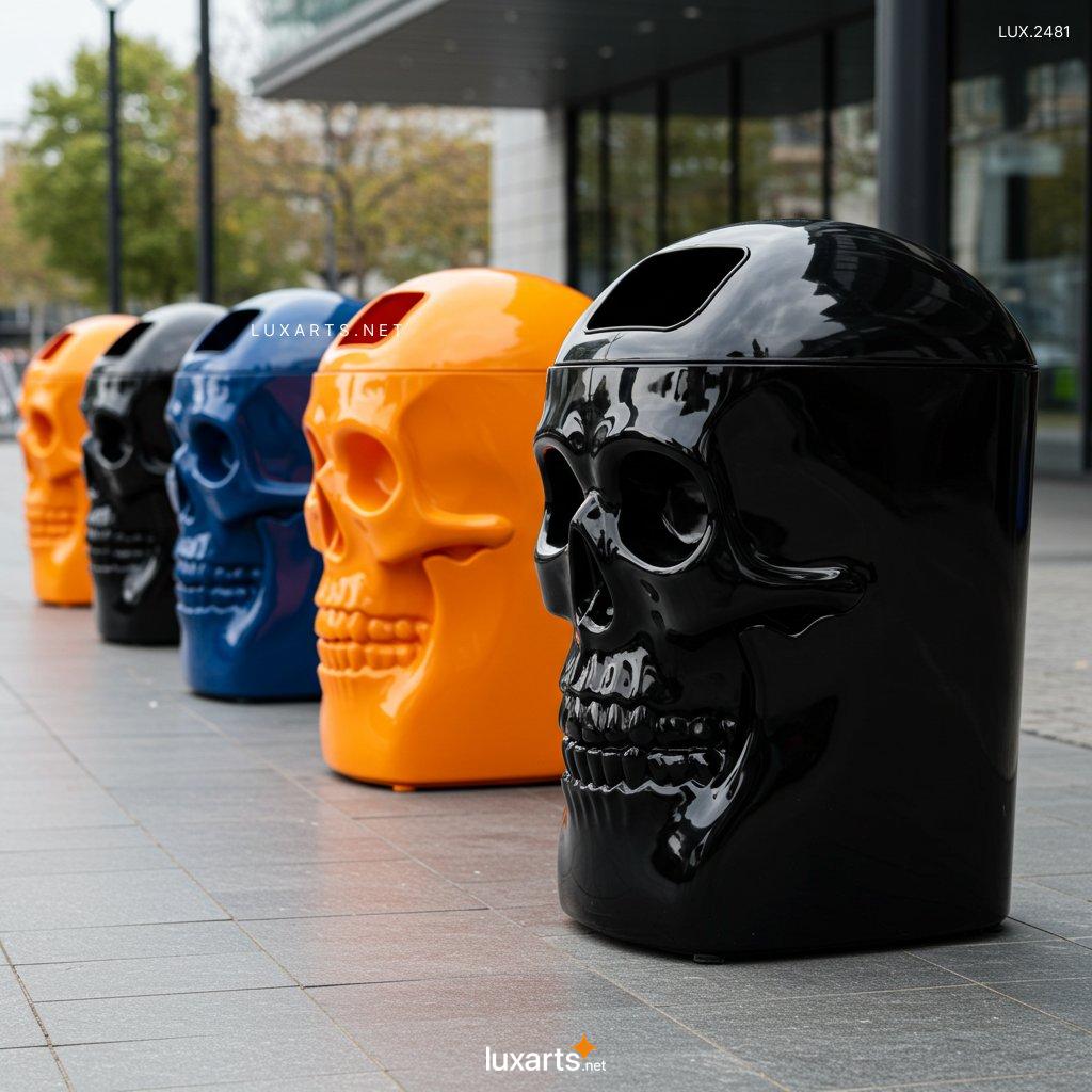 LUX.2481	Skull Shaped Trash Bins: Transform Your Trash Disposal with These Cool Designs skull shaped trash bins 13