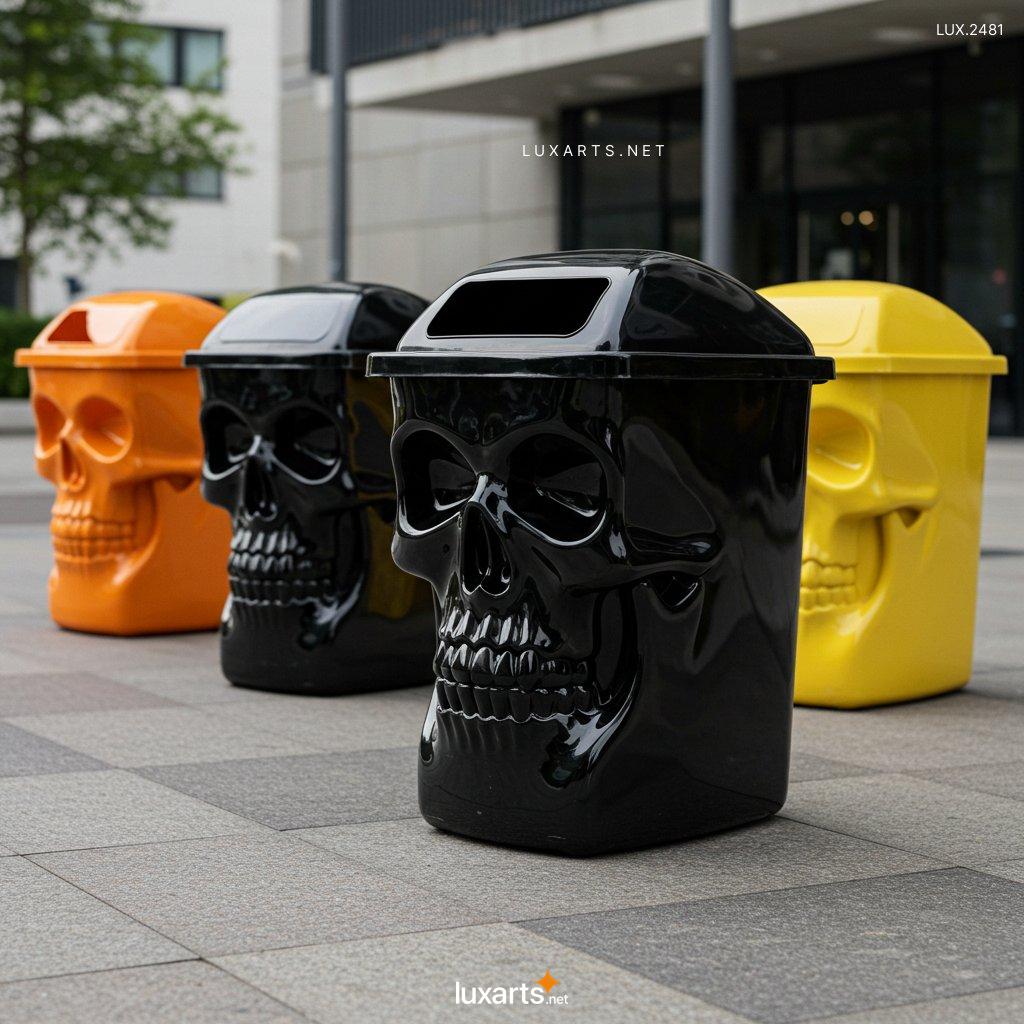 LUX.2481	Skull Shaped Trash Bins: Transform Your Trash Disposal with These Cool Designs skull shaped trash bins 4