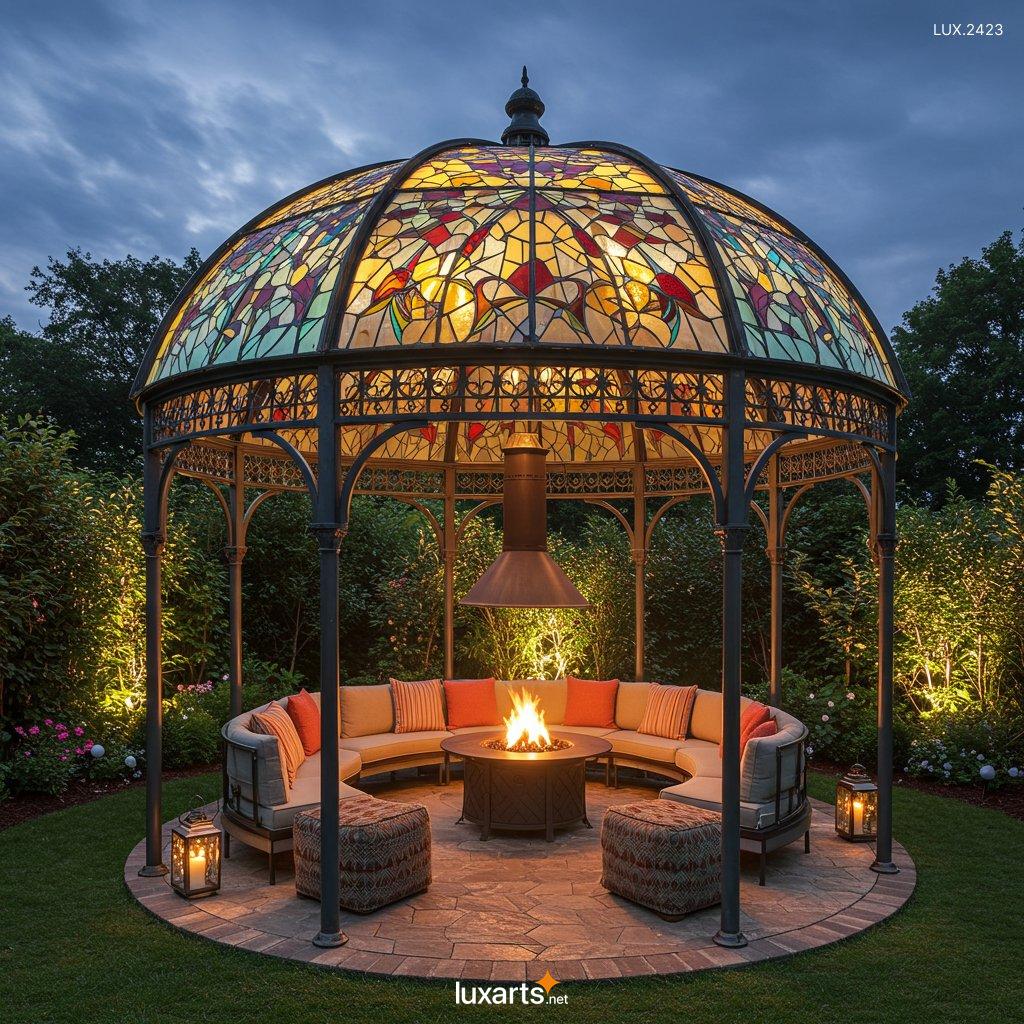 LUX.2423	Stained Glass Gazebo: A Stunning Addition to Your Outdoor Space stained glass gazebo 1