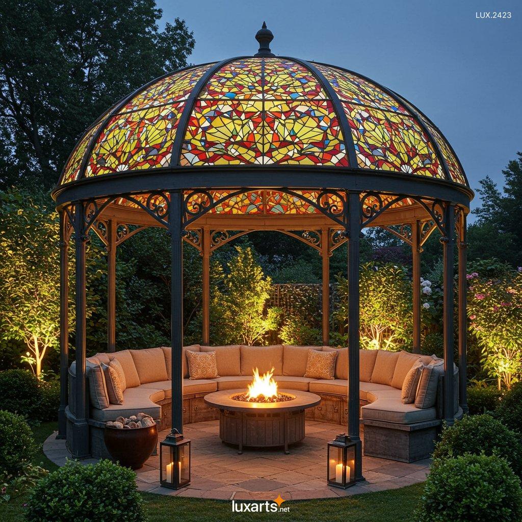 LUX.2423	Stained Glass Gazebo: A Stunning Addition to Your Outdoor Space stained glass gazebo 2