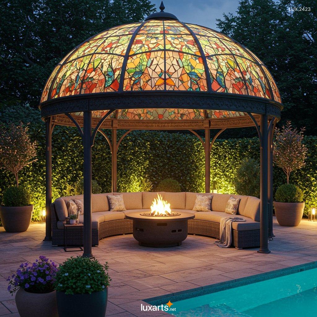 LUX.2423	Stained Glass Gazebo: A Stunning Addition to Your Outdoor Space stained glass gazebo 3