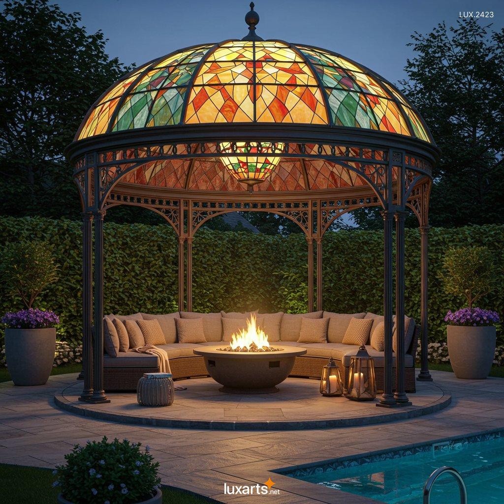 LUX.2423	Stained Glass Gazebo: A Stunning Addition to Your Outdoor Space