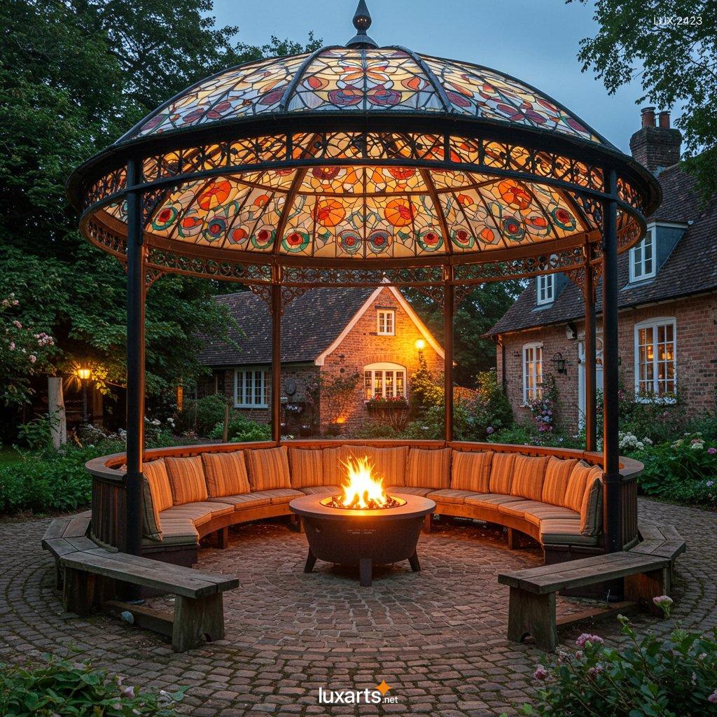 LUX.2423	Stained Glass Gazebo: A Stunning Addition to Your Outdoor Space stained glass gazebo 6