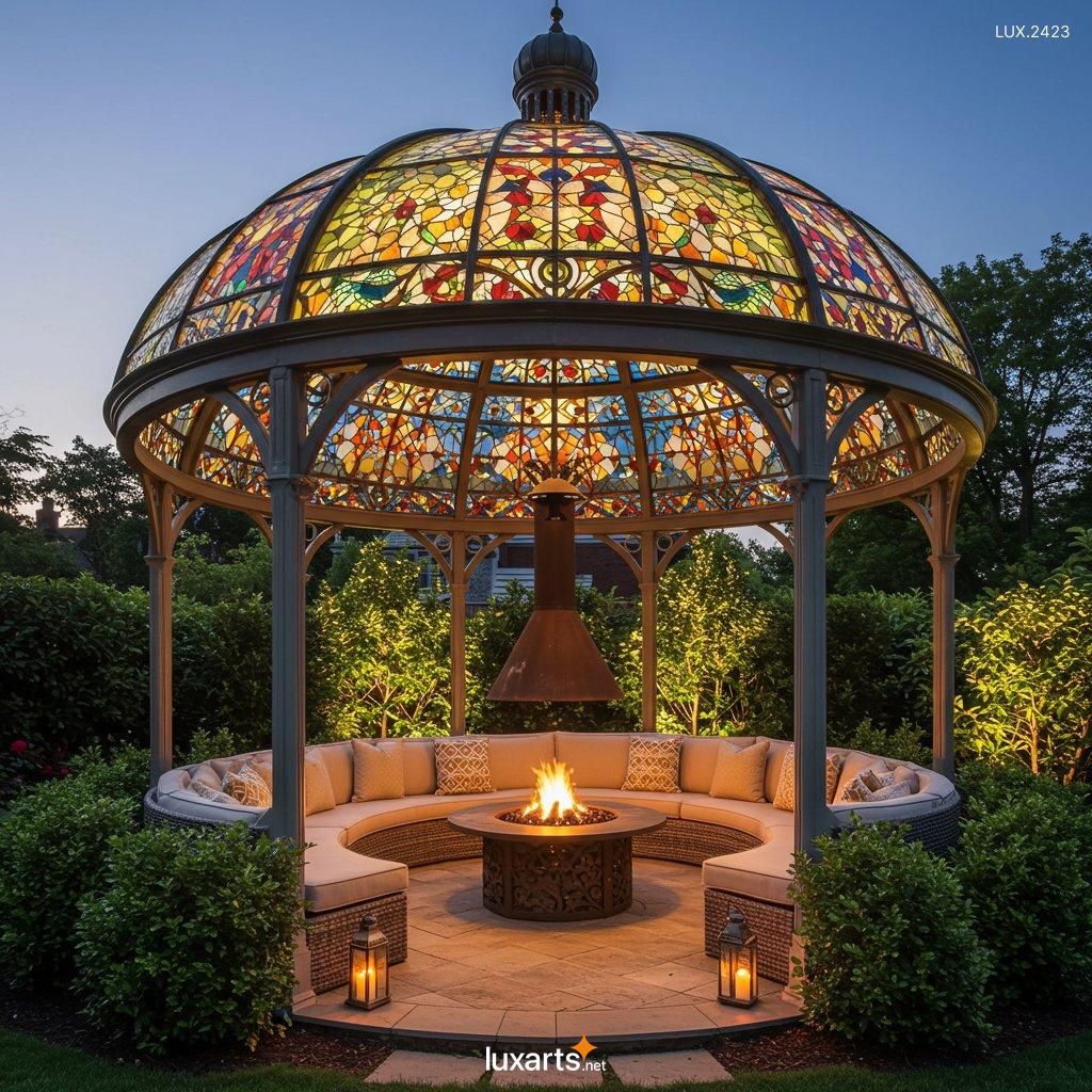 LUX.2423	Stained Glass Gazebo: A Stunning Addition to Your Outdoor Space stained glass gazebo 8