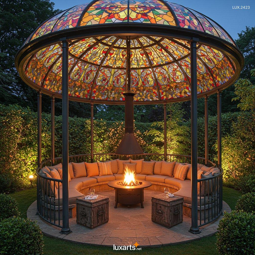 LUX.2423	Stained Glass Gazebo: A Stunning Addition to Your Outdoor Space stained glass gazebo 9