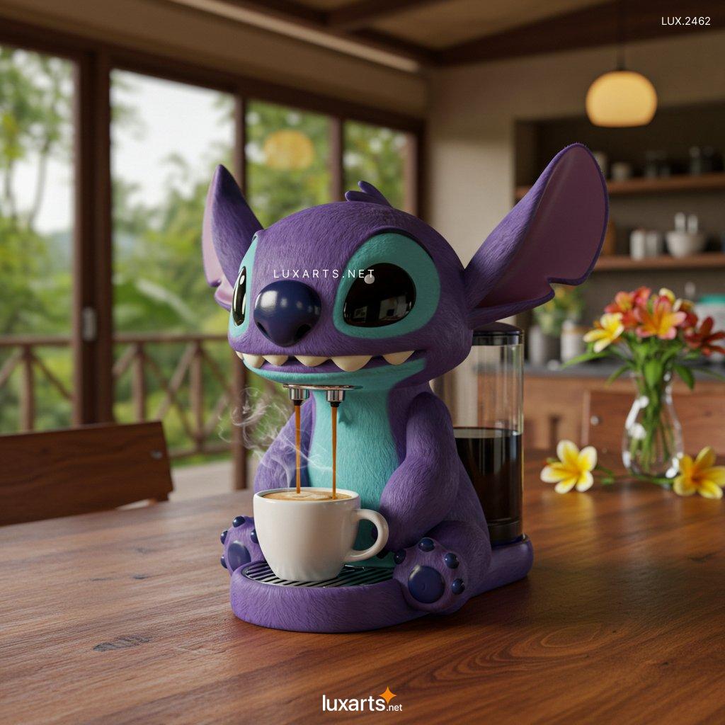 LUX.2462	Stitch Shaped Coffee Maker: Unique and Adorable Brewing for Disney Fans stitch coffee maker 3