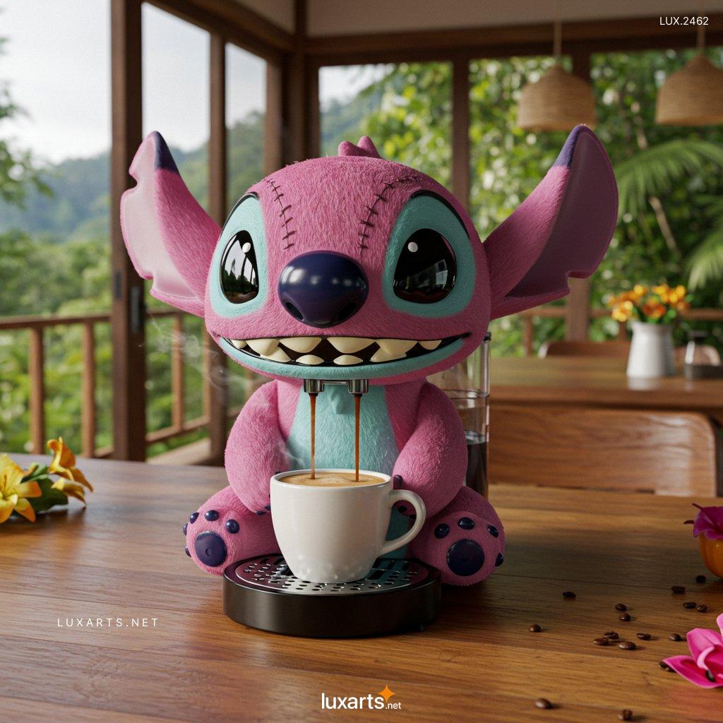 LUX.2462	Stitch Shaped Coffee Maker: Unique and Adorable Brewing for Disney Fans stitch coffee maker 5