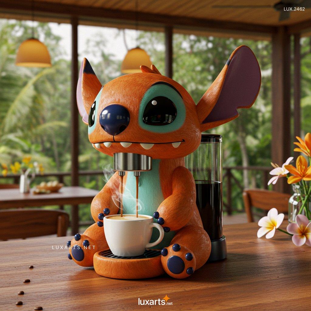 LUX.2462	Stitch Shaped Coffee Maker: Unique and Adorable Brewing for Disney Fans stitch coffee maker 6