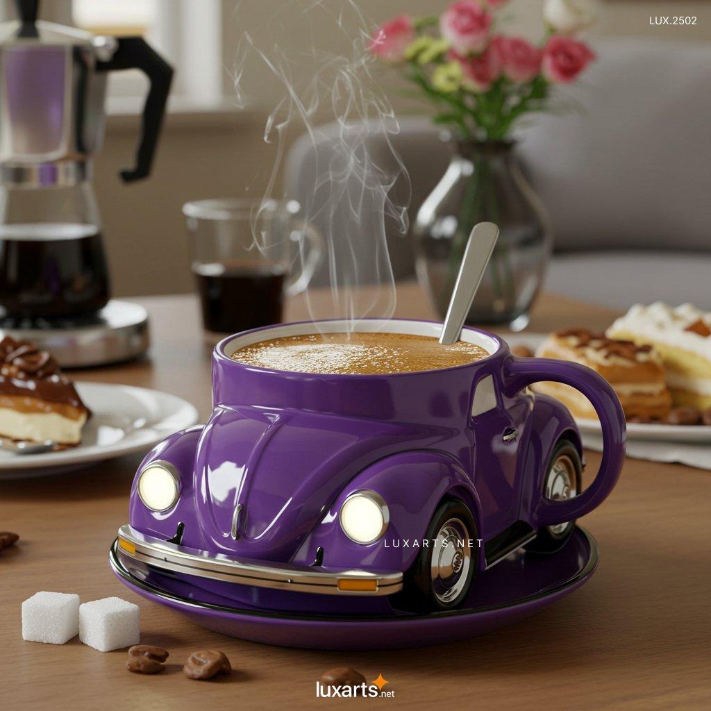 LUX.2502	VW Beetle Shaped Coffee Mug: A Must-Have for Volkswagen Lovers vw beetle shaped coffee mug 2