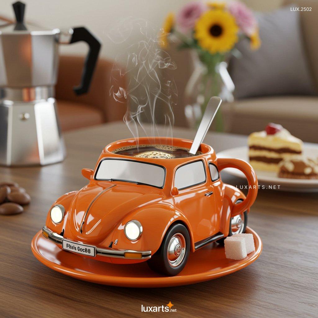 LUX.2502	VW Beetle Shaped Coffee Mug: A Must-Have for Volkswagen Lovers vw beetle shaped coffee mug 6