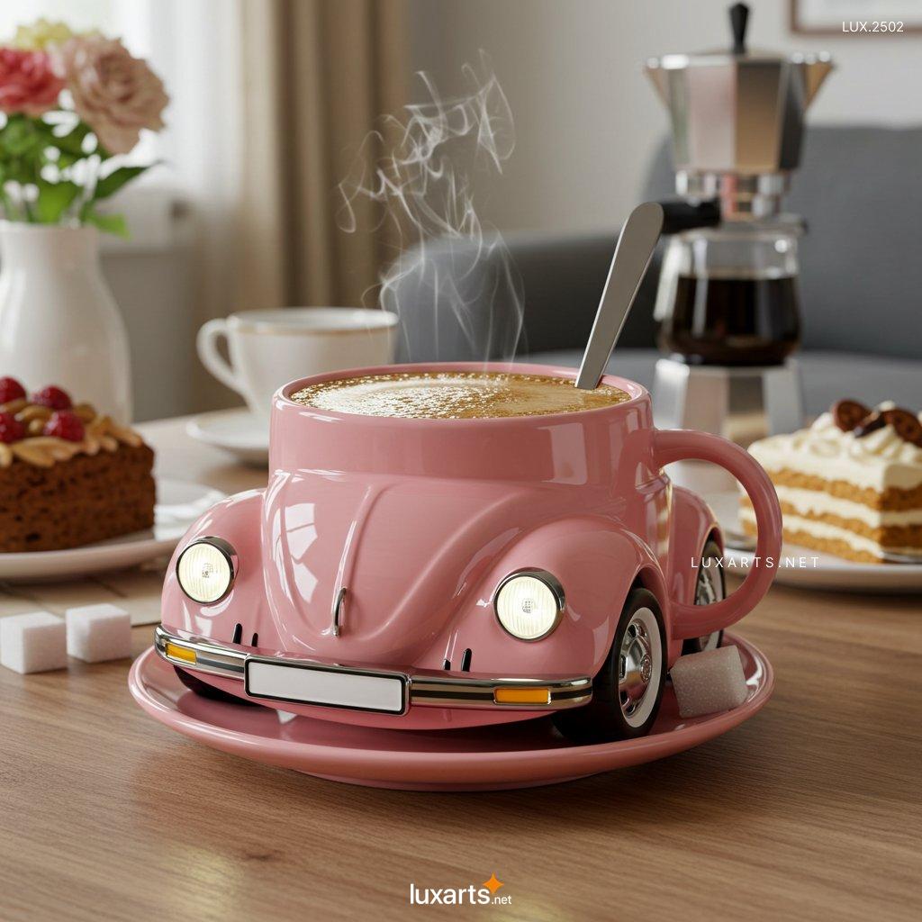 LUX.2502	VW Beetle Shaped Coffee Mug: A Must-Have for Volkswagen Lovers vw beetle shaped coffee mug 7